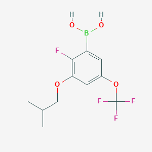 molecular formula C11H13BF4O4 B6342650 2-Fluoro-3-isobutoxy-5-(trifluoromethoxy)phenylboronic acid;  98% CAS No. 2096340-02-0