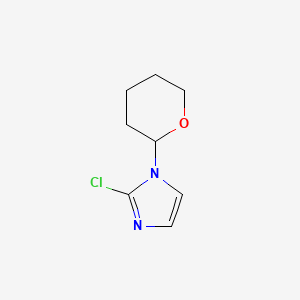 molecular formula C8H11ClN2O B6342654 2-Chloro-1-(tetrahydro-2H-pyran-2-yl)-1H-imidazole, 95% CAS No. 1029684-35-2