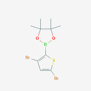 molecular formula C10H13BBr2O2S B6342675 (3,5-Dibromothiophen-2-yl)boronic acid pinacol ester CAS No. 2121511-80-4