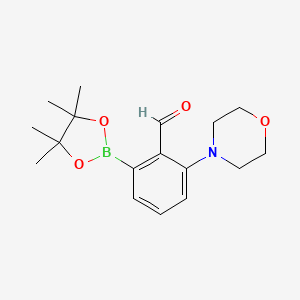molecular formula C17H24BNO4 B6342676 2-Formyl-3-(morpholino)phenylboronic acid pinacol ester CAS No. 2121512-13-6