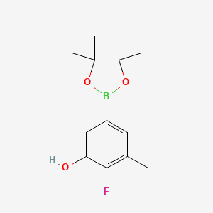 molecular formula C13H18BFO3 B6342748 4-Fluoro-3-hydroxy-5-methylphenylboronic acid, pinacol ester CAS No. 2121512-07-8
