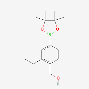 molecular formula C15H23BO3 B6342774 4-Hydroxymethyl-3-ethylphenylboronic acid pinacol ester CAS No. 2121511-40-6