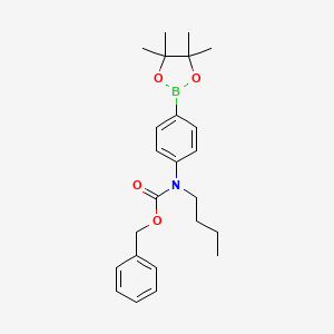 molecular formula C24H32BNO4 B6342782 Benzyl N-butyl-N-[4-(tetramethyl-1,3,2-dioxaborolan-2-yl)phenyl]carbamate;  95% CAS No. 2096994-88-4