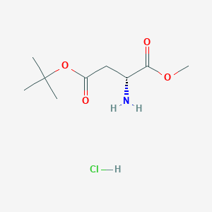 molecular formula C9H18ClNO4 B6342833 D-Aspartic acid alpha methyl gamma t-butyl diester hydrochloride (H-D-Asp(OtBu)-OMe.HCl) CAS No. 63329-02-2