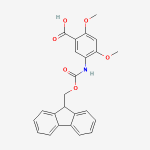 molecular formula C24H21NO6 B6342850 Fmoc-5-amino-2,4-dimethoxy-benzoic acid CAS No. 1076196-98-9