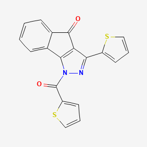 molecular formula C19H10N2O2S2 B6342859 3-(2-Thienyl)-1-(2-thienylcarbonyl)indeno[2,3-d]pyrazol-4-one CAS No. 1024270-92-5