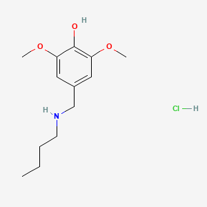 molecular formula C13H22ClNO3 B6342883 4-[(Butylamino)methyl]-2,6-dimethoxyphenol hydrochloride CAS No. 147811-98-1