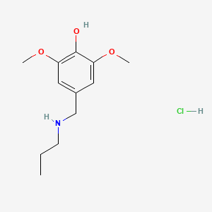 molecular formula C12H20ClNO3 B6342886 2,6-二甲氧基-4-[(丙氨基)甲基]苯酚盐酸盐 CAS No. 147811-97-0