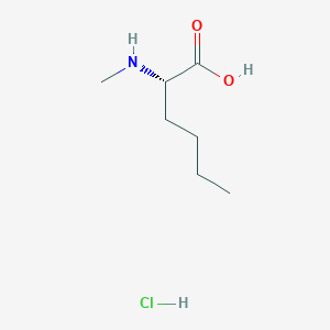 molecular formula C7H16ClNO2 B6342892 N-alpha-Methyl-L-norleucine hydrochloride (Me-L-Nle-OH.HCl) CAS No. 1899809-63-2