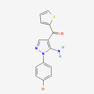 (5-Amino-1-(4-bromophenyl)-1H-pyrazol-4-yl)(thiophen-2-yl)methanone