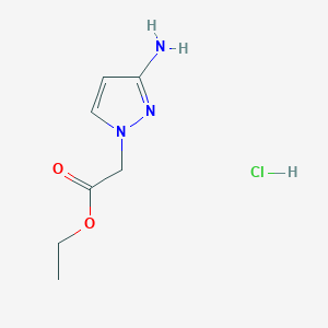 molecular formula C7H12ClN3O2 B6342979 盐酸乙基（3-氨基-1H-吡唑-1-基）乙酸酯 CAS No. 1042152-58-8