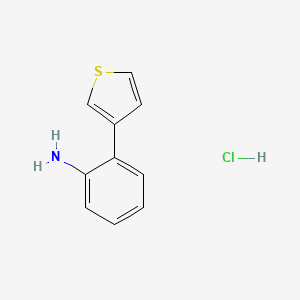 molecular formula C10H10ClNS B6342982 [2-(3-Thienyl)phenyl]amine hydrochloride CAS No. 1185065-26-2