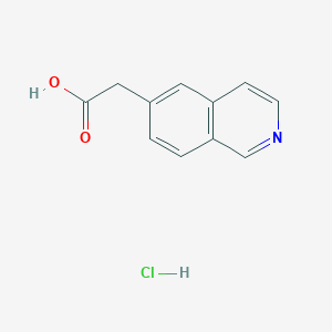 molecular formula C11H10ClNO2 B6343007 Isoquinolin-6-yl-acetic acid hydrochloride CAS No. 1841081-67-1