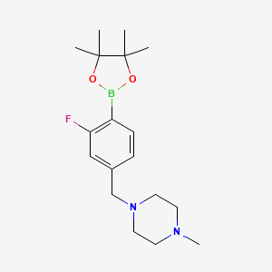 2-Fluoro-4-(4-methylpiperazinomethyl)phenylboronic acid, pinacol ester, 95%