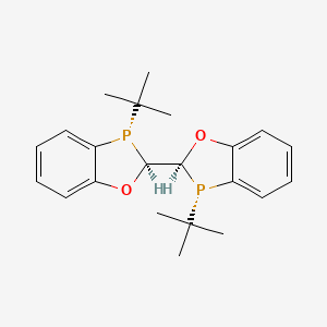 molecular formula C22H28O2P2 B6343059 (2S,2'S,3S,3'S)-3,3'-Di-tert-butyl-2,2',3,3'-tetrahydro-2,2'-bibenzo[d][1,3]oxaphosphole, 97% (>99% ee) CAS No. 1202033-17-7