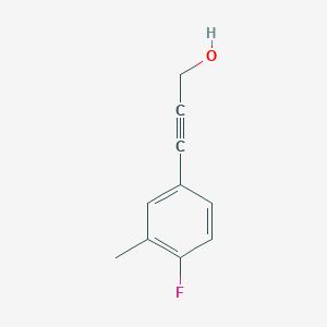molecular formula C10H9FO B6343077 3-(4-Fluoro-3-methyl-phenyl)-prop-2-yn-1-ol, 97% CAS No. 220708-01-0