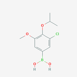 molecular formula C10H14BClO4 B6343098 3-氯-4-异丙氧基-5-甲氧基苯硼酸；96% CAS No. 2096341-61-4