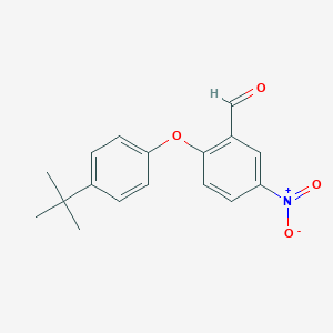 molecular formula C17H17NO4 B063431 2-[4-(叔丁基)苯氧基]-5-硝基苯甲醛 CAS No. 175278-47-4
