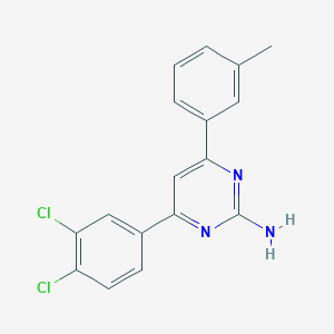molecular formula C17H13Cl2N3 B6343133 4-(3,4-Dichlorophenyl)-6-(3-methylphenyl)pyrimidin-2-amine CAS No. 1354932-74-3