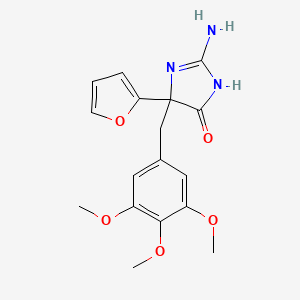 2-Amino-5-(furan-2-yl)-5-[(3,4,5-trimethoxyphenyl)methyl]-4,5-dihydro-1H-imidazol-4-one
