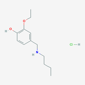 molecular formula C13H22ClNO2 B6343146 4-[(Butylamino)methyl]-2-ethoxyphenol hydrochloride CAS No. 1240568-97-1