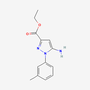 molecular formula C13H15N3O2 B6343148 Ethyl 5-amino-1-(3-methylphenyl)-1H-pyrazole-3-carboxylate CAS No. 1264049-21-9