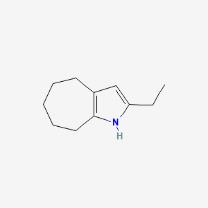 molecular formula C11H17N B6343180 2-Ethyl-1,4,5,6,7,8-hexahydrocyclohepta[b]pyrrole CAS No. 1422518-47-5