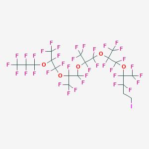 molecular formula C20H4F37IO5 B6343234 1-Iodo-1H,1H,2H,2H-perfluoro(4,7,10,13,16-pentamethyl-5,8,11,14,17-pentaoxaeicosane);  95% CAS No. 1212369-20-4