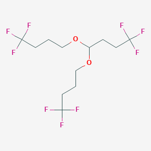 molecular formula C12H17F9O2 B6343241 1,1,1-三氟-4,4-双(4,4,4-三氟丁氧基)丁烷;  97% CAS No. 933600-77-2