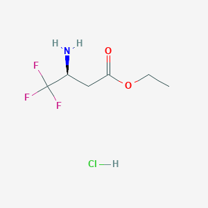 molecular formula C6H11ClF3NO2 B6343258 (S)-Ethyl 3-amino-4,4,4-trifluorobutanoate HCl CAS No. 1212216-61-9