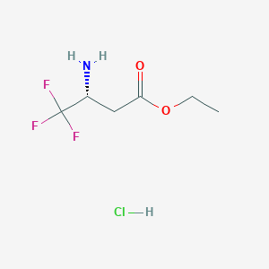 molecular formula C6H11ClF3NO2 B6343264 (R)-Ethyl 3-amino-4,4,4-trifluorobutanoate HCl CAS No. 1212365-10-0