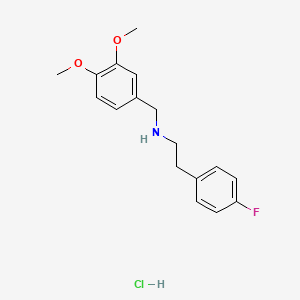 molecular formula C17H21ClFNO2 B6343275 N-(3,4-Dimethoxybenzyl)-2-(4-fluorophenyl)ethanamine hydrochloride CAS No. 1185293-53-1