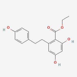 molecular formula C17H18O5 B6343331 2,4-Dihydroxy-6-[2-(4-hydroxy-phenyl)-ethyl]-benzoic acid ethyl ester CAS No. 1029773-14-5