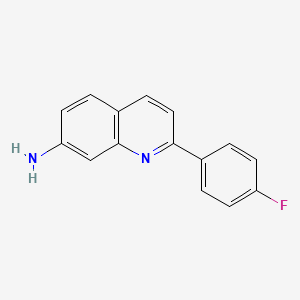 molecular formula C15H11FN2 B6343365 2-(4-Fluoro-phenyl)-quinolin-7-ylamine CAS No. 1029773-05-4