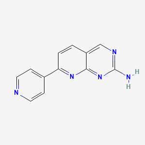 molecular formula C12H9N5 B6343371 7-Pyridin-4-yl-pyrido[2,3-d]pyrimidin-2-ylamine CAS No. 37562-47-3