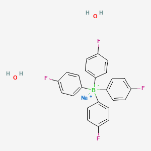 molecular formula C24H20BF4NaO2 B6343378 四(4-氟苯基)硼酸钠二水合物，98% CAS No. 207683-22-5