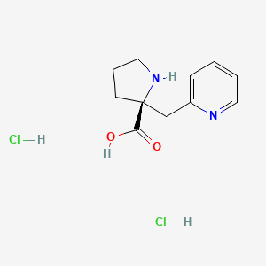 molecular formula C11H16Cl2N2O2 B6343389 (S)-alpha-(2-Pyridinylmethyl)-proline-2HCl CAS No. 1217860-92-8