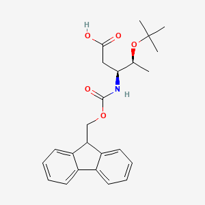molecular formula C24H29NO5 B6343404 Fmoc-O-tert-butyl-D-beta-homothreonine CAS No. 2382539-60-6