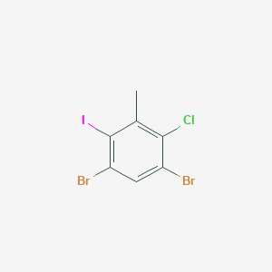 molecular formula C7H4Br2ClI B6343416 1,5-Dibromo-2-chloro-4-iodo-3-methylbenzene CAS No. 1000573-72-7