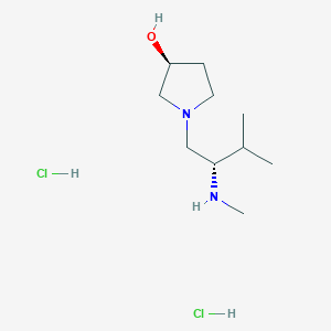 molecular formula C10H24Cl2N2O B6343438 (S,S)-1-(3-甲基-2-甲基氨基丁基)-吡咯烷-3-醇二盐酸盐；97% CAS No. 1260619-57-5