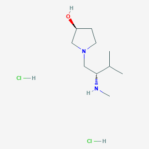 molecular formula C10H24Cl2N2O B6343438 (S,S)-1-(3-Methyl-2-methylamino-butyl)-pyrrolidin-3-ol dihydrochloride CAS No. 1260619-57-5