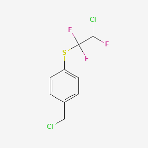 molecular formula C9H7Cl2F3S B6343455 4-(2'-氯-1',1',2'-三氟乙硫基)苄基氯;  98% CAS No. 933674-76-1