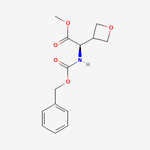 molecular formula C14H17NO5 B6343477 Methyl (2R)-2-(benzyloxycarbonylamino)-2-(oxetan-3-yl)acetate CAS No. 1213783-61-9