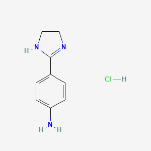 molecular formula C9H12ClN3 B6343488 4-(4,5-Dihydro-1H-imidazol-2-yl)aniline hydrochloride CAS No. 61033-86-1