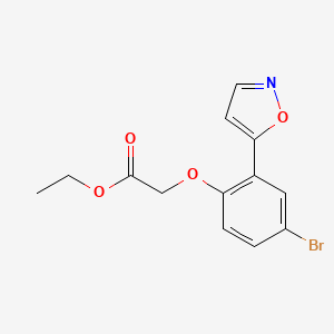 molecular formula C13H12BrNO4 B6343521 Ethyl 2-(4-bromo-2-(isoxazol-5-yl)phenoxy)acetate CAS No. 445224-21-5
