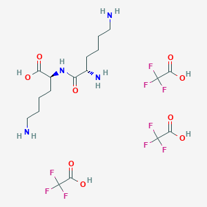 molecular formula C18H29F9N4O9 B6343562 Lys-Lys-OH 3TFA;  95% CAS No. 1423017-94-0