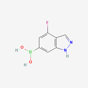 molecular formula C7H6BFN2O2 B6343572 (4-Fluoro-1H-indazol-6-yl)boronic acid CAS No. 1253911-24-8