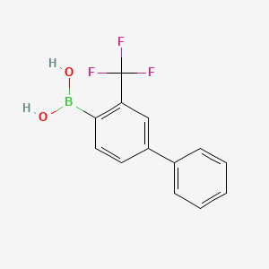 molecular formula C13H10BF3O2 B6343580 3-(Trifluoromethyl)biphenyl-4-ylboronic acid CAS No. 2121512-52-3