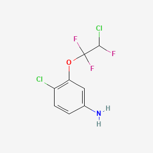 molecular formula C8H6Cl2F3NO B6343612 4-Chloro-3-(2-chloro-1,1,2-trifluoroethoxy)aniline;  98% CAS No. 887268-34-0