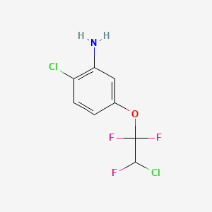 molecular formula C8H6Cl2F3NO B6343625 2-Chloro-5-(2-chloro-1,1,2-trifluoroethoxy)aniline;  98% CAS No. 887268-33-9